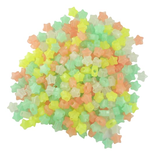 12 Packs: 280 ct. (3,360 total) Glow in the Dark Star Beads by Creatology&#x2122;